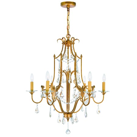 Cwi Lighting Electra 6 Light Up Chandelier With Oxidized Bronze Finish 9836P28-6-125